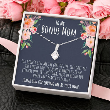 Bonus Mom 'Not DNA' Alluring Beauty Necklace - Love You This Much